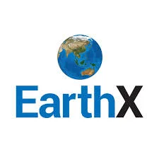EarthX logo featuring a globe above the text “EarthX,” with “Earth” in blue and “X” in black.